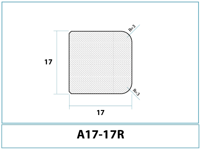 Detailtekening glaslat A17-17R - Alles voor Glas bv